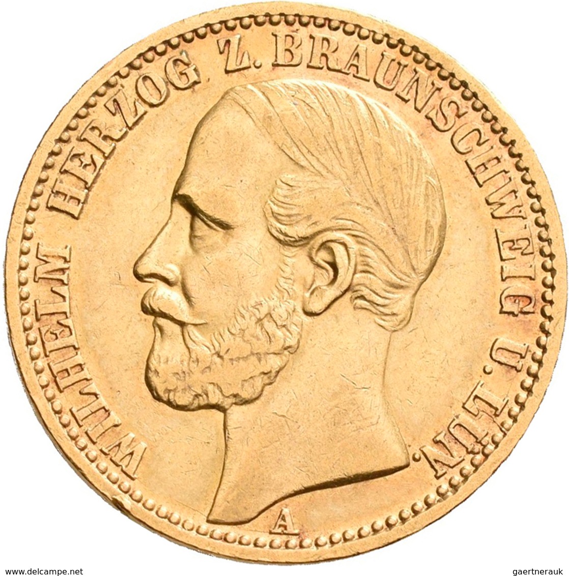 Braunschwein-Lüneburg: Wilhelm 1831-1884: 20 Mark 1875, Jaeger 203. 7,92 G, 900/1000 Gold, Winz. Kra - Monete D'oro