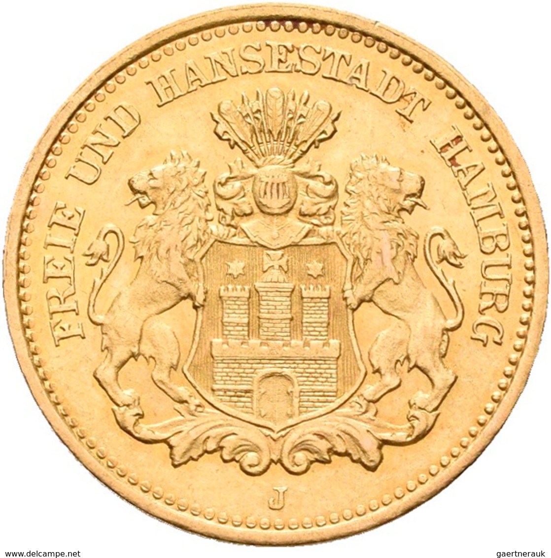 Hamburg: Freie Und Hansestadt: 5 Mark 1877 J, Jaeger 208. 1,98 G, 900/1000 Gold, Winz. Kratzer, Vorz - Monedas En Oro