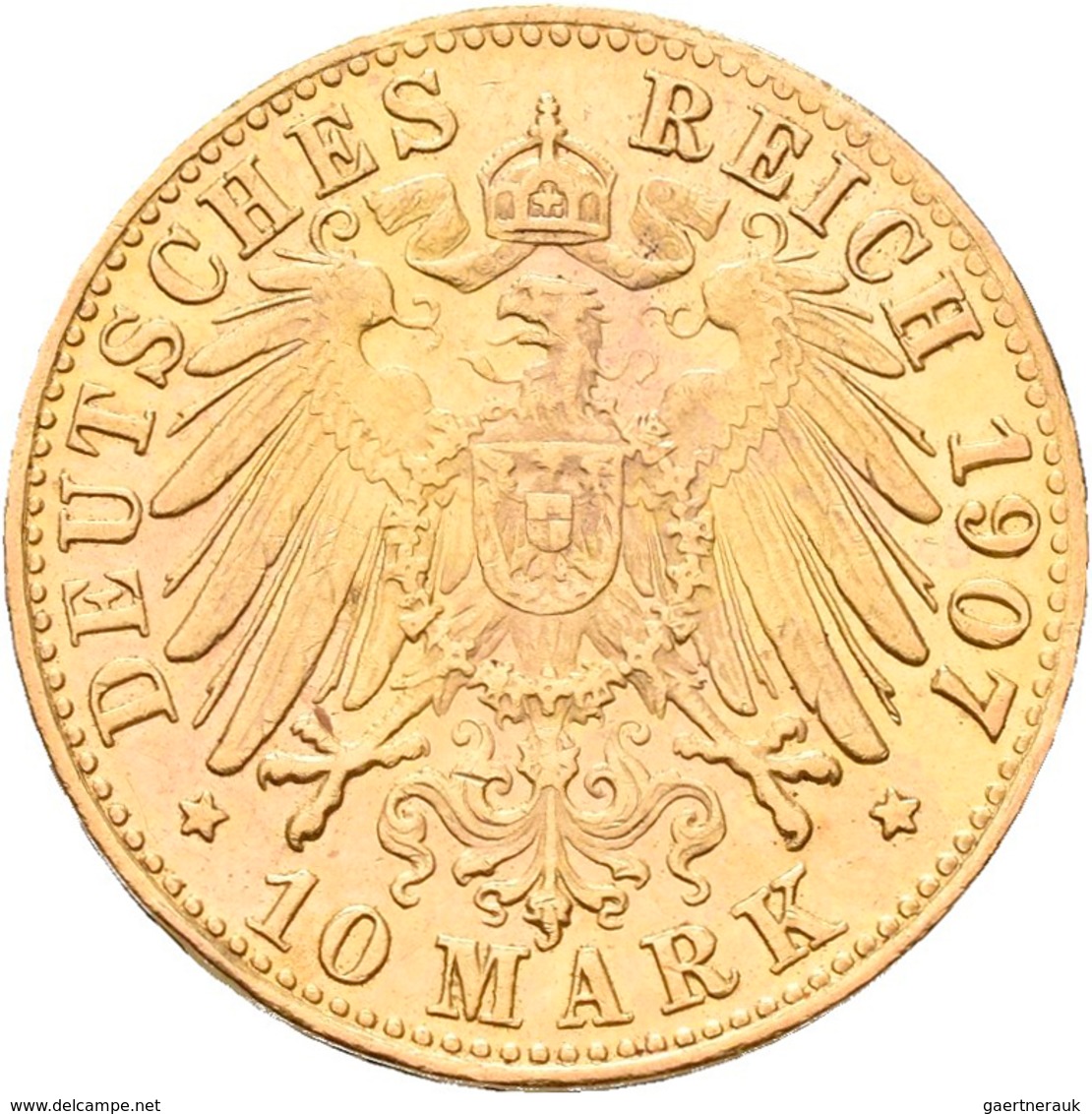 Hamburg: Freie Und Hansestadt: 10 Mark 1903 J, Jaeger 211. 3,94 G, 900/1000 Gold, Sehr Schön. - Gold Coins