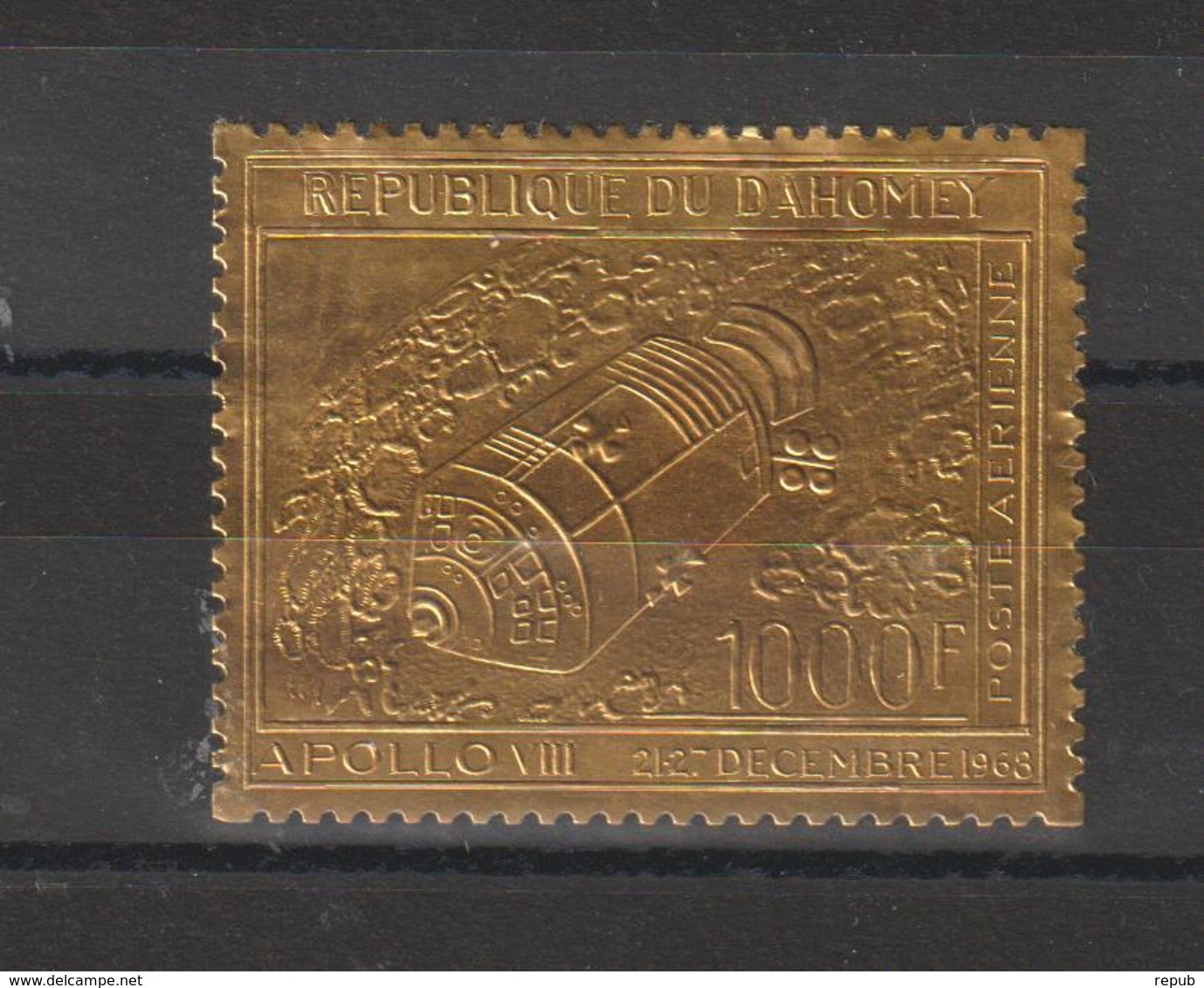 Dahomey 1969 Timbre Or PA 106 Espace Apollo VIII ** MNH - Bénin – Dahomey (1960-...)