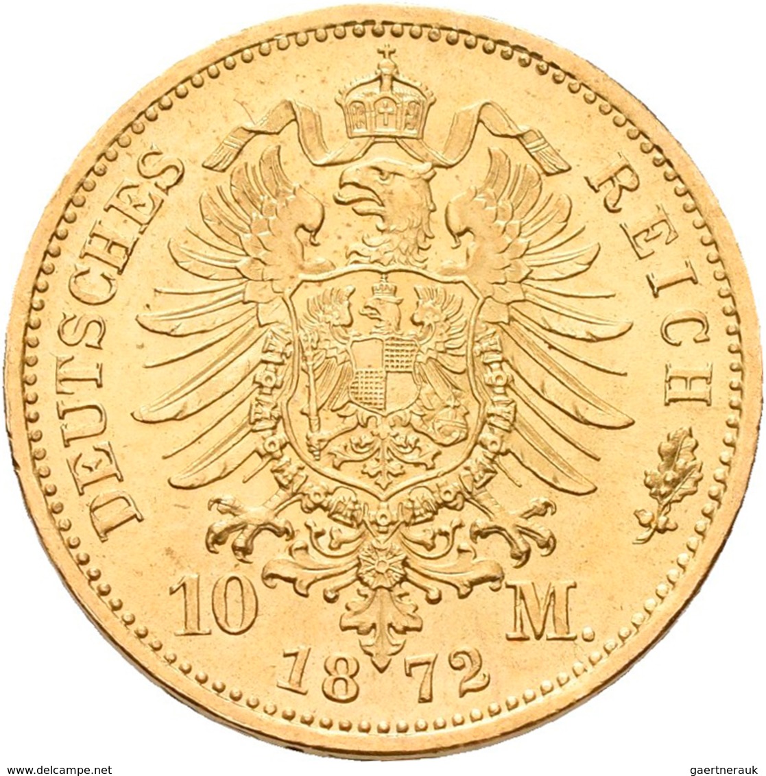 Preußen: Lot 2 Goldmünzen: Wilhelm I. 1861-1888: 10 Mark 1872 A + 1873 A, Jaeger 242. Jede Münze Wie - Monete D'oro