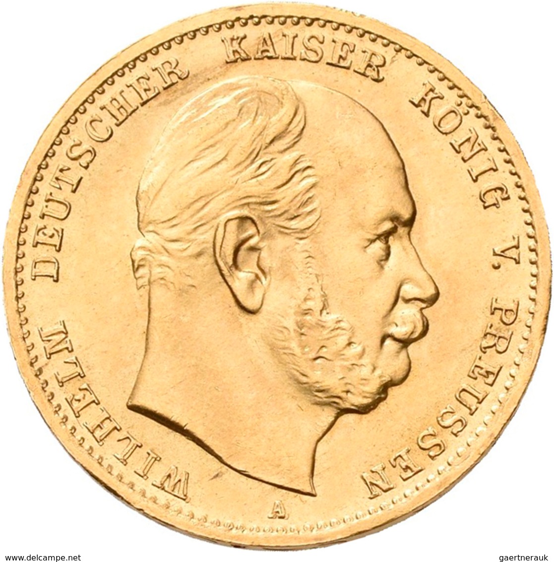 Preußen: Lot 2 Goldmünzen: Wilhelm I. 1861-1888: 10 Mark 1872 A + 1873 A, Jaeger 242. Jede Münze Wie - Monete D'oro