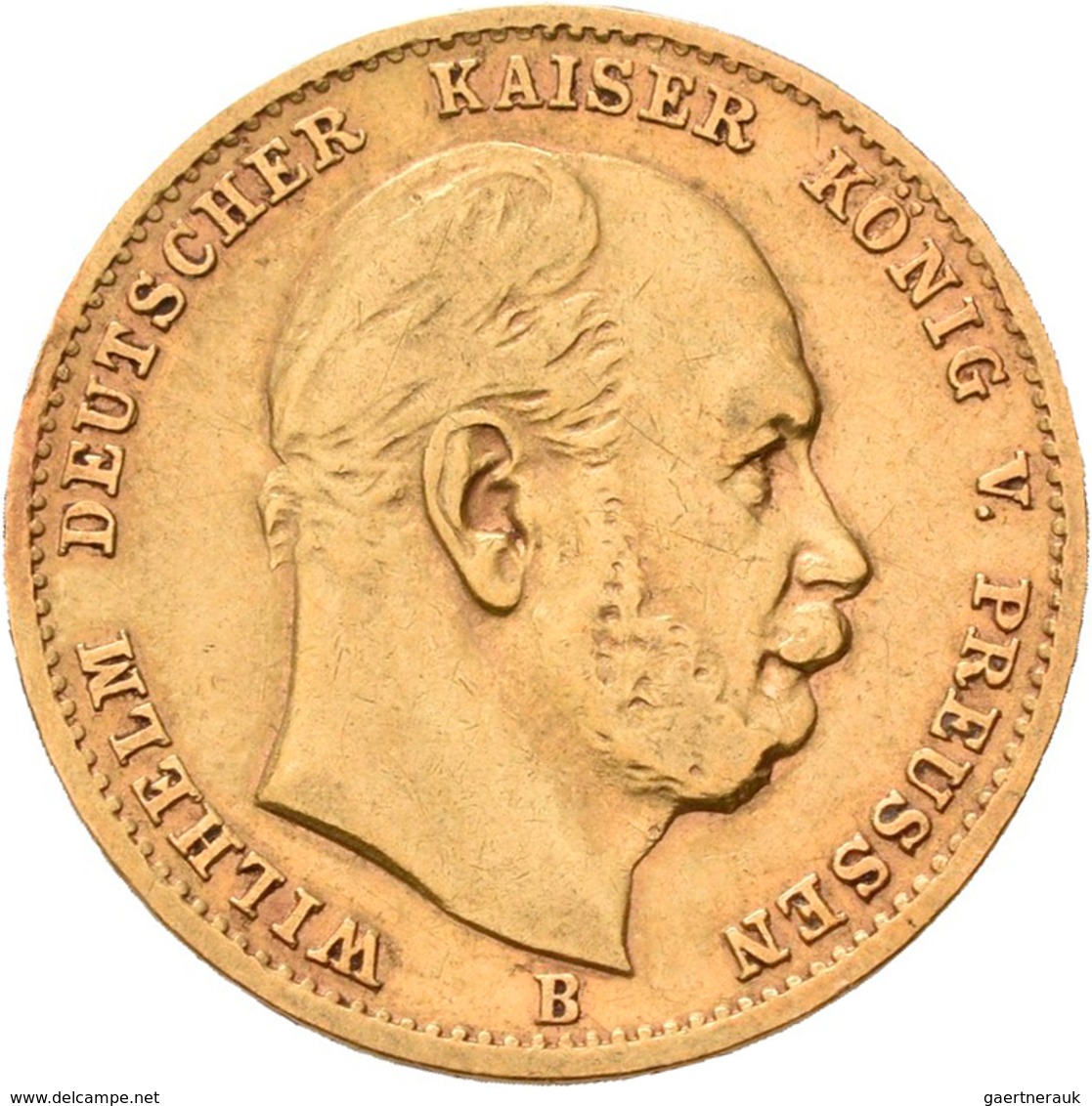 Preußen: Wilhelm I. 1861-1888: 10 Mark 1873 B, Jaeger 242. 3,92 G, 900/1000 Gold. Sehr Schön. - Monete D'oro