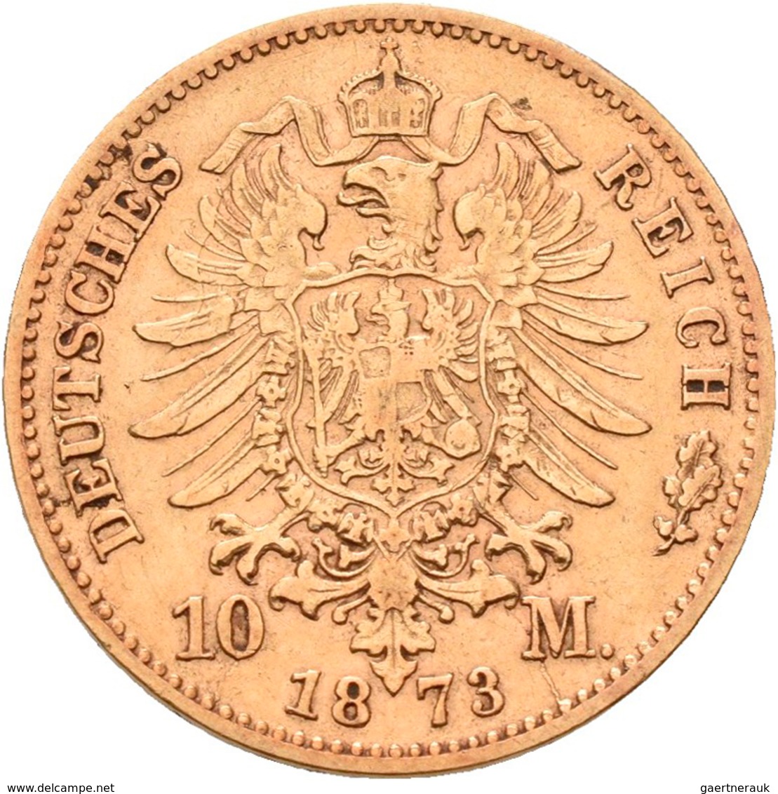 Preußen: Wilhelm I. 1861-1888: 10 Mark 1873 B, Jaeger 242. 3,92 G, 900/1000 Gold. Sehr Schön. - Monete D'oro
