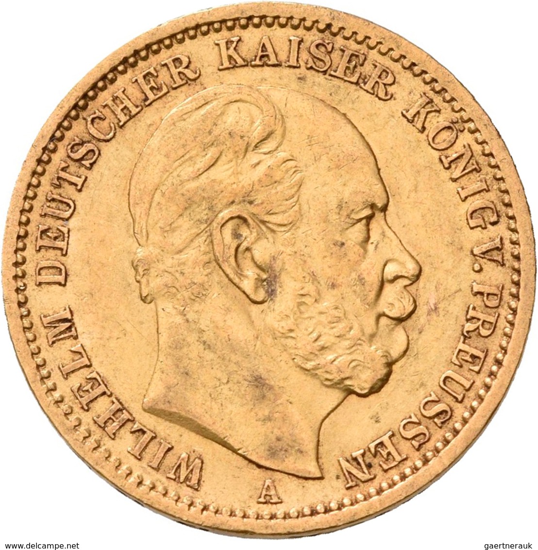 Preußen: Wilhelm I. 1861-1888: 20 Mark 1873 A, Jaeger 243. 7,92 G, 900/1000 Gold. Sehr Schön. - Monedas En Oro