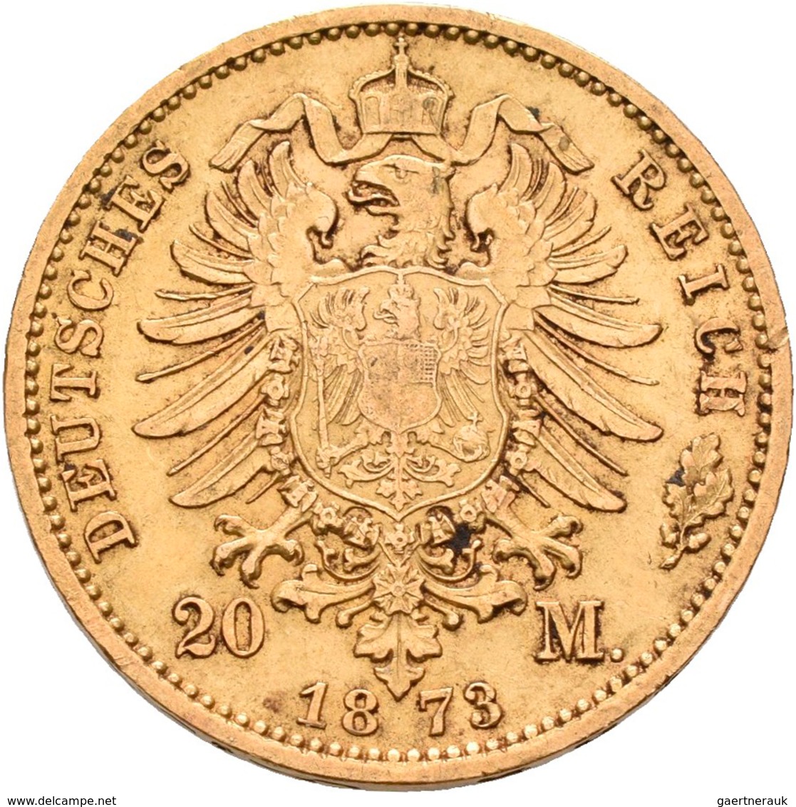 Preußen: Wilhelm I. 1861-1888: 20 Mark 1873 A, Jaeger 243. 7,92 G, 900/1000 Gold. Sehr Schön. - Goldmünzen