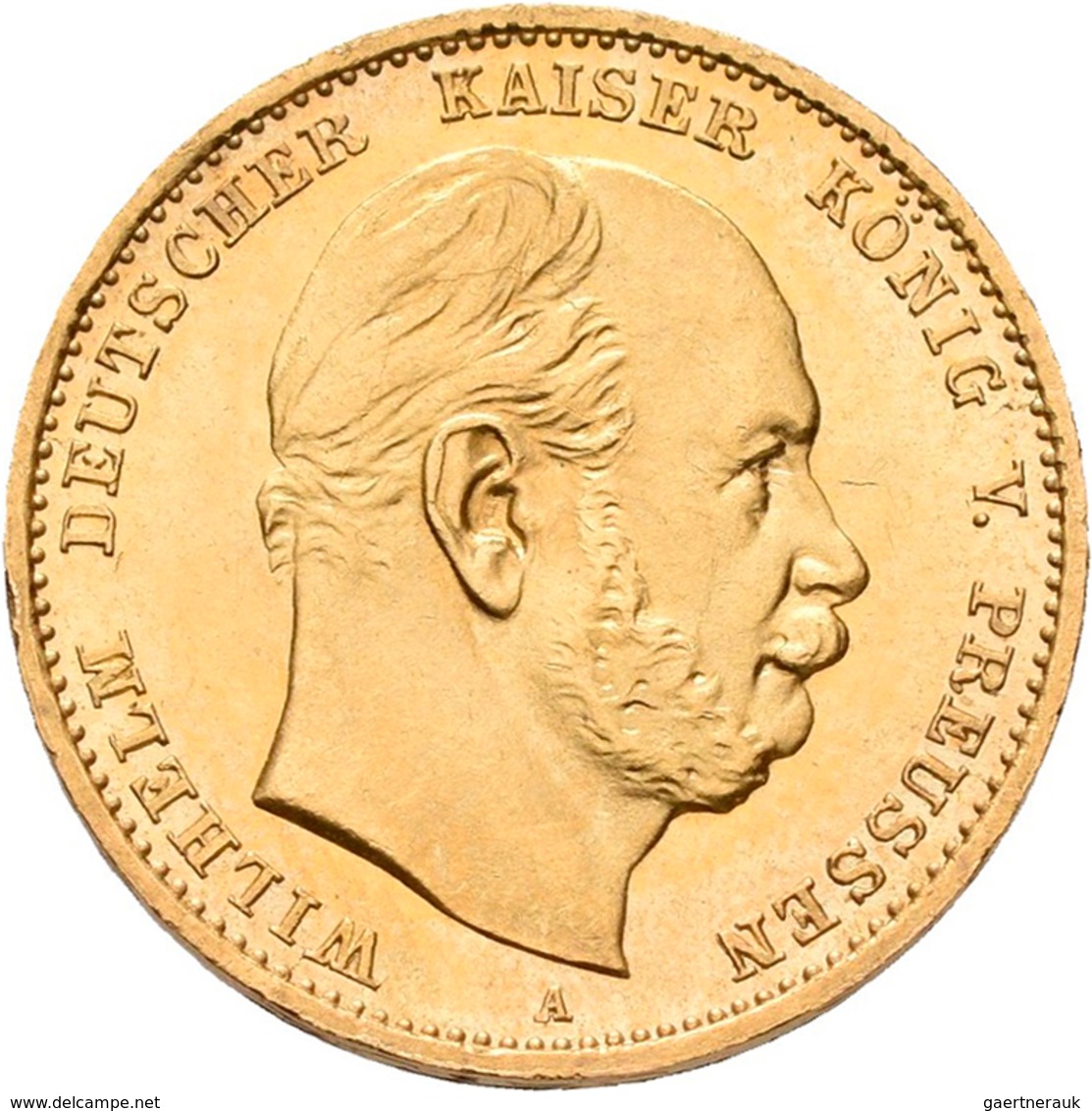 Preußen: Lot 2 Goldmünzen: Wilhelm I. 1861-1888: 2 X 10 Mark 1874 A, Jaeger 245. Jede Münze Wiegt 3, - Goldmünzen