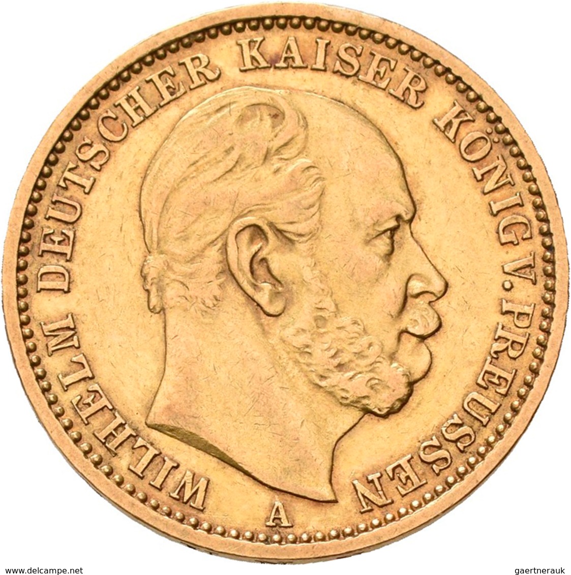 Preußen: Wilhelm I. 1861-1888: 20 Mark 1876 A, Jaeger 246. 7,93 G, 900/1000 Gold, Sehr Schön. - Monedas En Oro