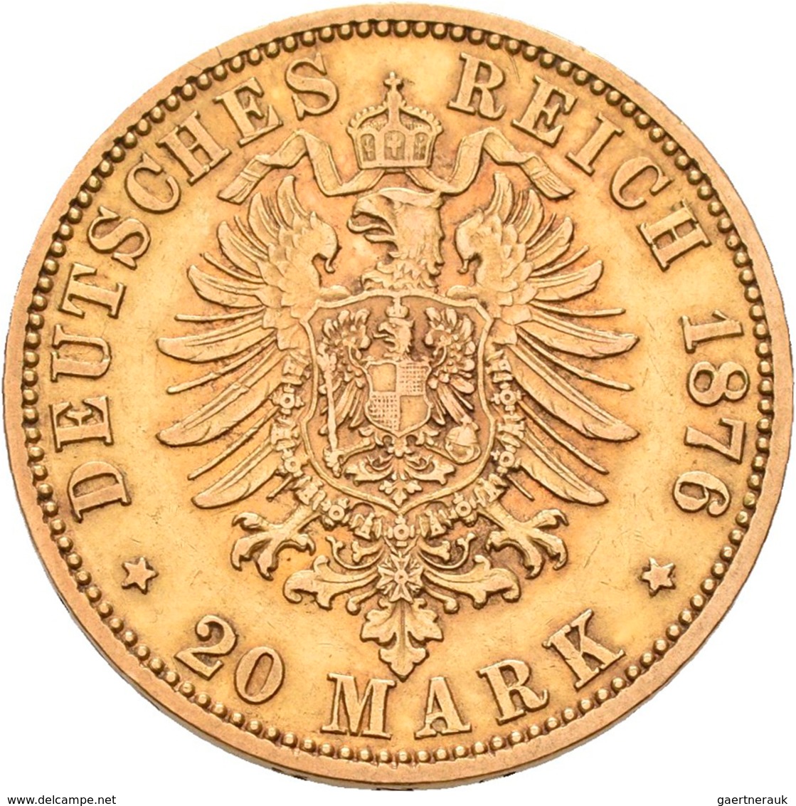 Preußen: Wilhelm I. 1861-1888: 20 Mark 1876 A, Jaeger 246. 7,93 G, 900/1000 Gold, Sehr Schön. - Monedas En Oro