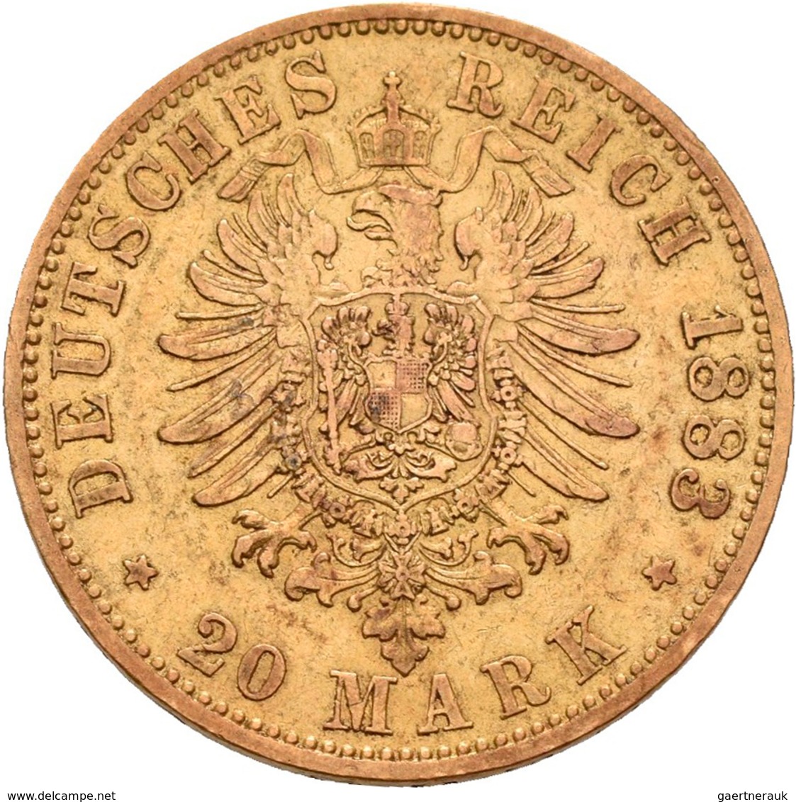 Preußen: Wilhelm I. 1861-1888: 20 Mark 1883 A, Jaeger 246. 7,92 G, 900/1000 Gold, Sehr Schön. - Goldmünzen