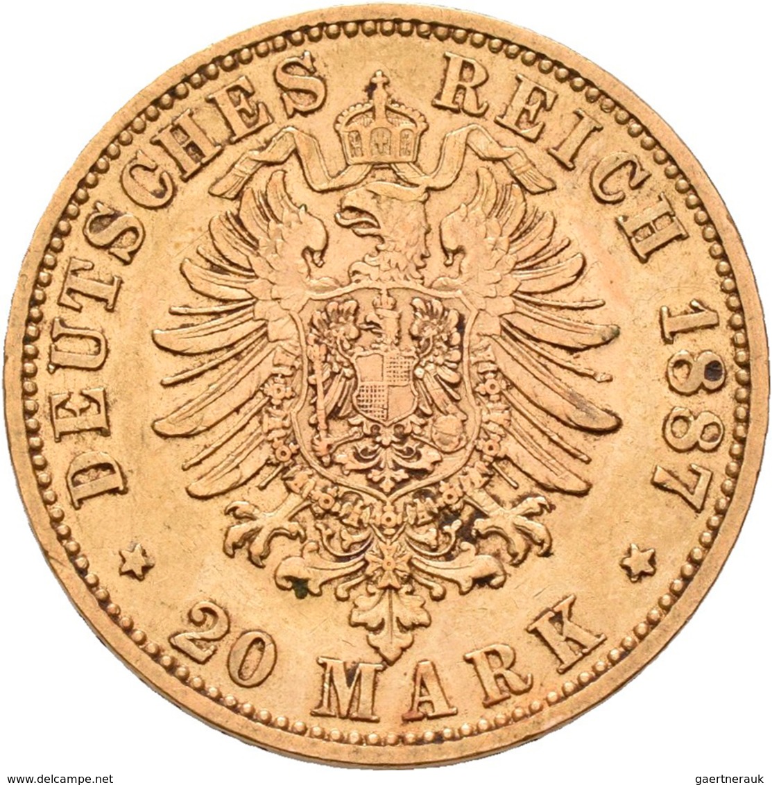 Preußen: Lot 3 Goldmünzen, Wilhelm I. 1861-1888: 3 X 20 Mark 1887 A, Jaeger 246. Jede Münze Wiegt 7, - Monete D'oro