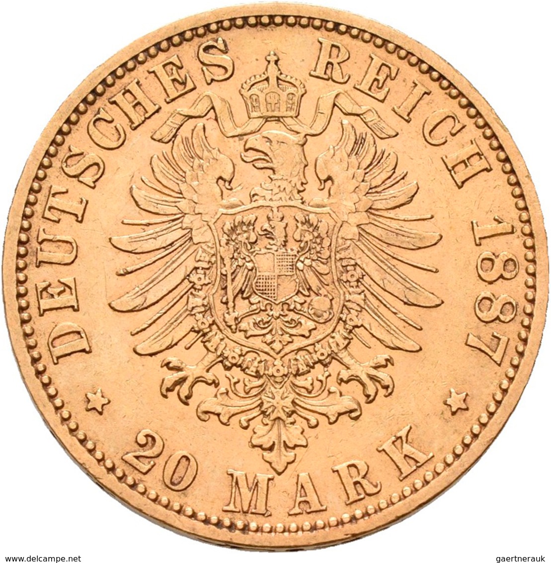 Preußen: Lot 3 Goldmünzen, Wilhelm I. 1861-1888: 3 X 20 Mark 1887 A, Jaeger 246. Jede Münze Wiegt 7, - Monete D'oro