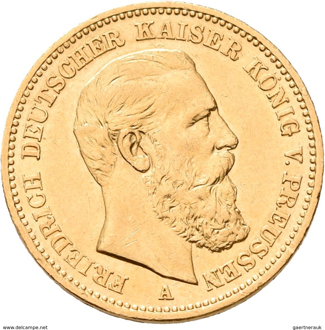 Preußen: Friedrich III. 1888: 20 Mark 1888 A, Jaeger 248. 7,94 G, 900/1000 Gold. Kratzer, Sehr Schön - Monete D'oro