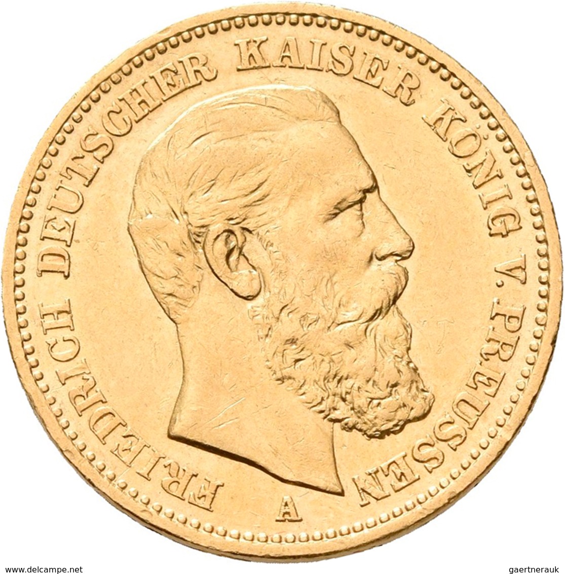 Preußen: Friedrich III. 1888: 20 Mark 1888 A, Jaeger 248. 7,94 G, 900/1000 Gold. Kratzer, Sehr Schön - Goldmünzen