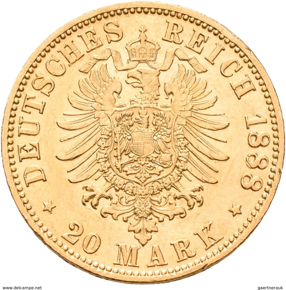 Preußen: Friedrich III. 1888: 20 Mark 1888 A, Jaeger 248. 7,94 G, 900/1000 Gold. Kratzer, Sehr Schön - Monete D'oro