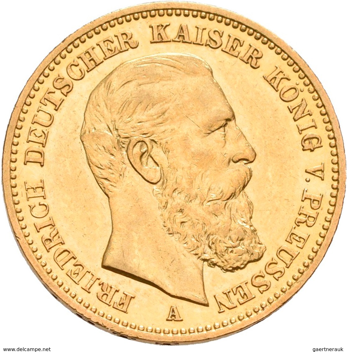 Preußen: Friedrich III. 1888: 20 Mark 1888 A, Jaeger 248. 7,94 G, 900/1000 Gold. Kratzer, Sehr Schön - Goldmünzen