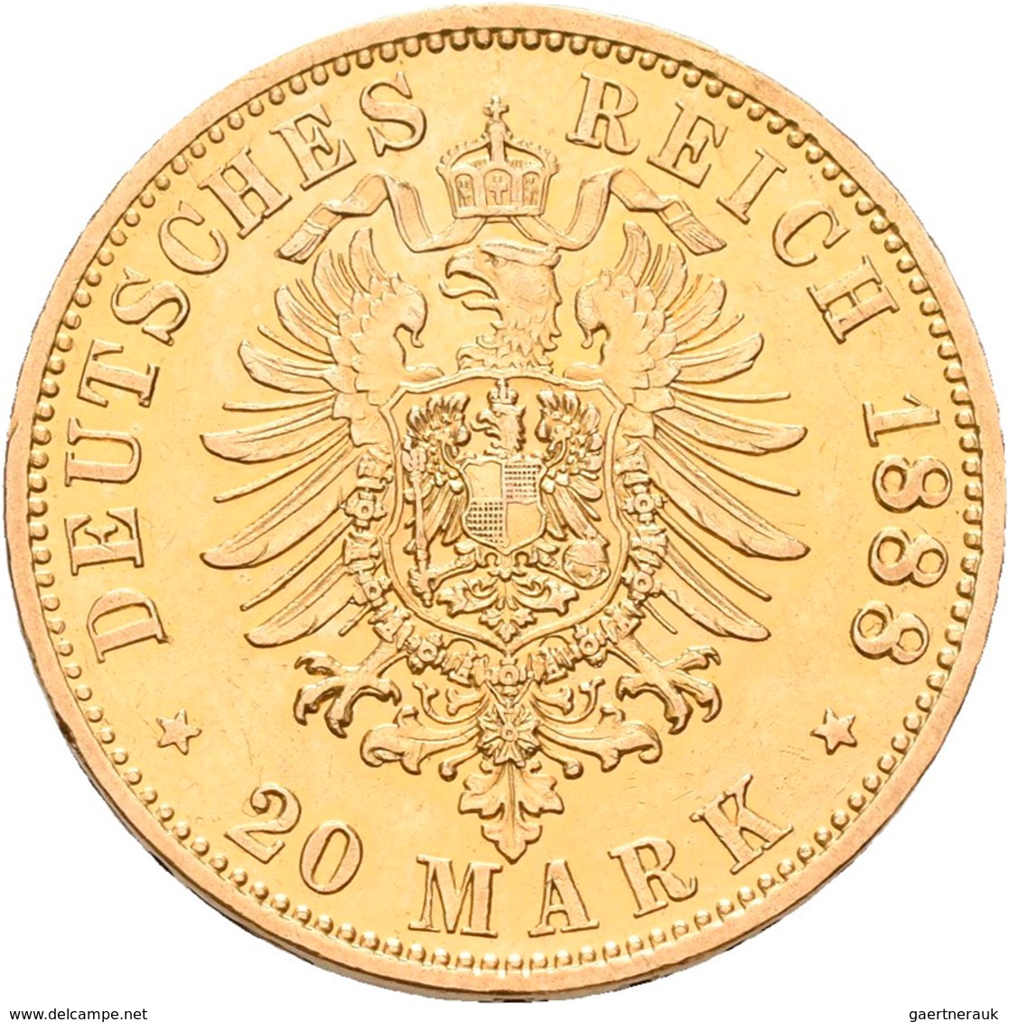 Preußen: Friedrich III. 1888: 20 Mark 1888 A, Jaeger 248. 7,94 G, 900/1000 Gold. Kratzer, Sehr Schön - Monedas En Oro