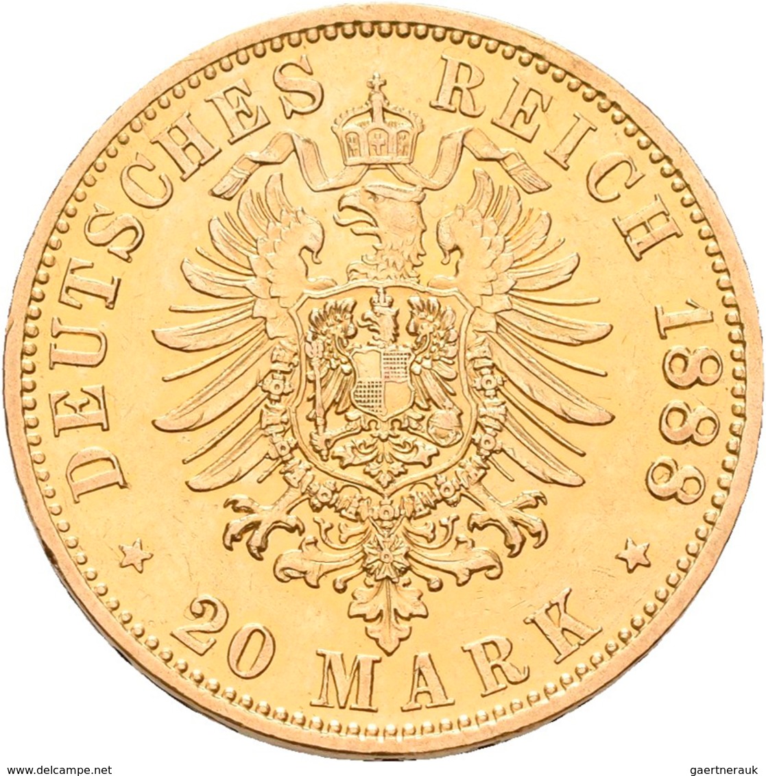 Preußen: Friedrich III. 1888: 20 Mark 1888 A, Jaeger 248. 7,94 G, 900/1000 Gold. Kratzer, Sehr Schön - Goldmünzen