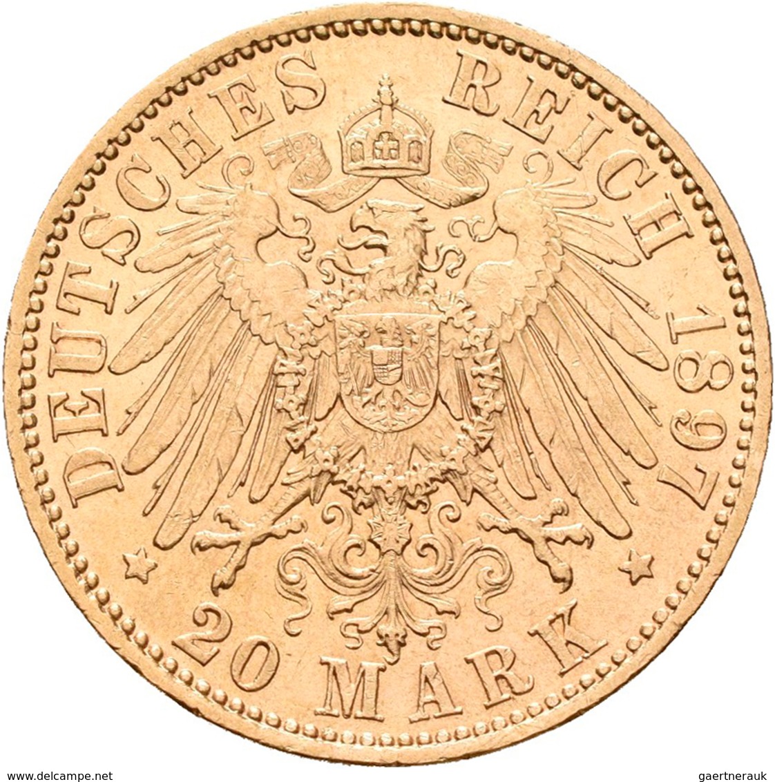Preußen: Lot 4 Goldmünzen, Wilhelm II. 1888-1918: 20 Mark 1890 A / 1894 A / 1896 A / 1897 A. Jaeger