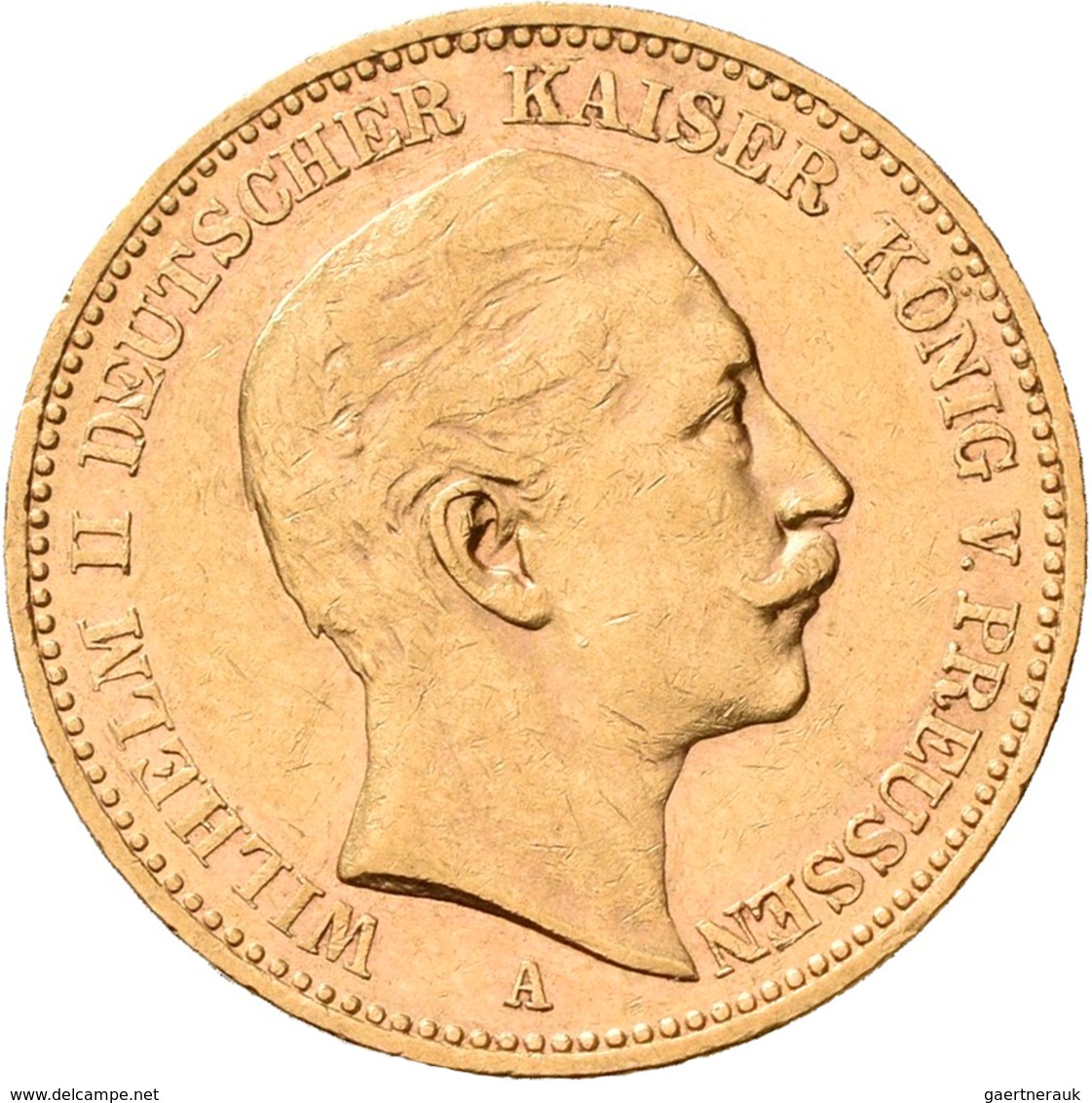 Preußen: Wilhelm II. 1888-1918: 20 Mark 1895 A, Jaeger 252. 7,95 G, 900/1000 Gold. Kratzer, Sehr Sch - Goldmünzen