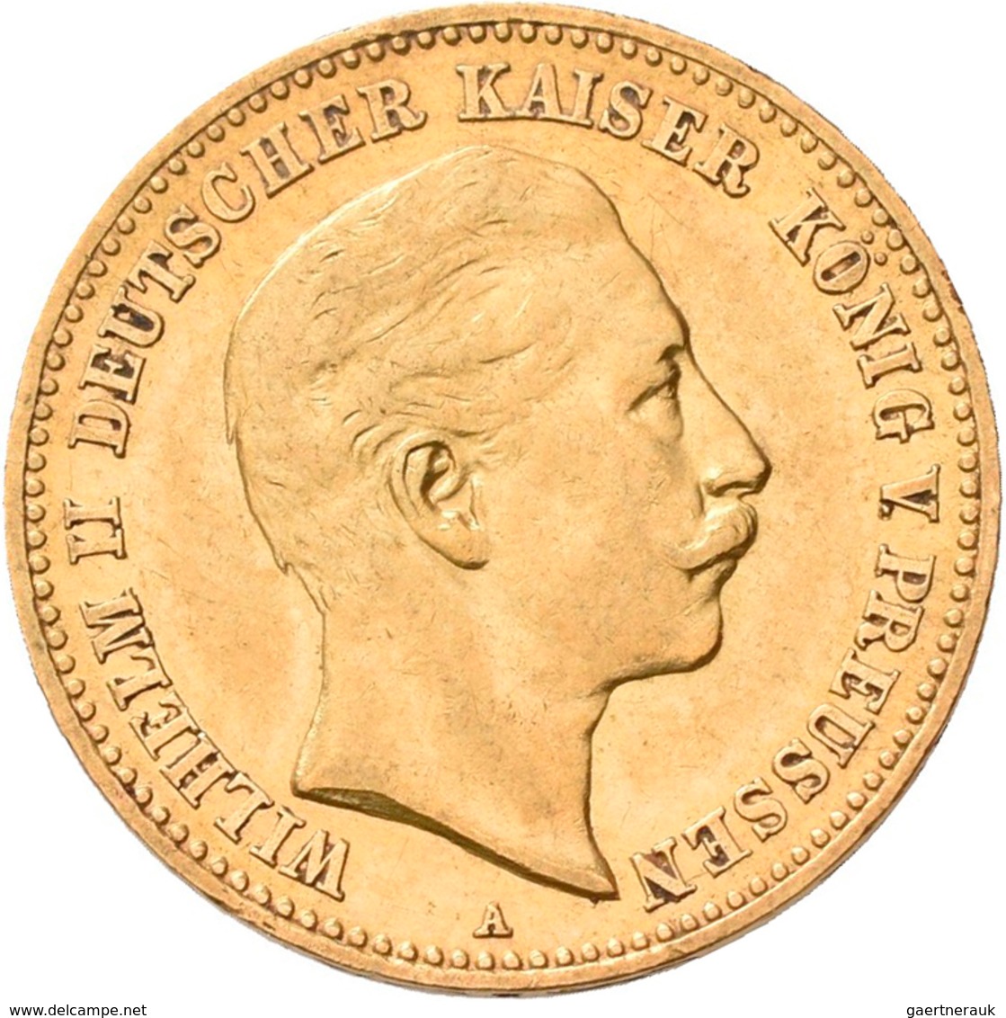 Preußen: Wilhelm II. 1888-1918: 10 Mark 1900 A, Jaeger 251. 3,97 G, 900/1000 Gold, Kratzer, Sehr Sch - Monedas En Oro