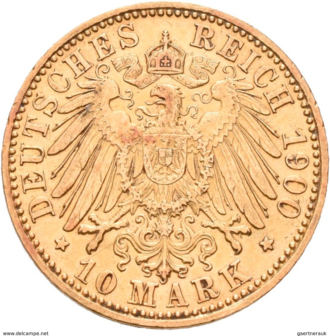 Preußen: Wilhelm II. 1888-1918: 10 Mark 1900 A, Jaeger 251. 3,97 G, 900/1000 Gold, Kratzer, Sehr Sch - Monedas En Oro