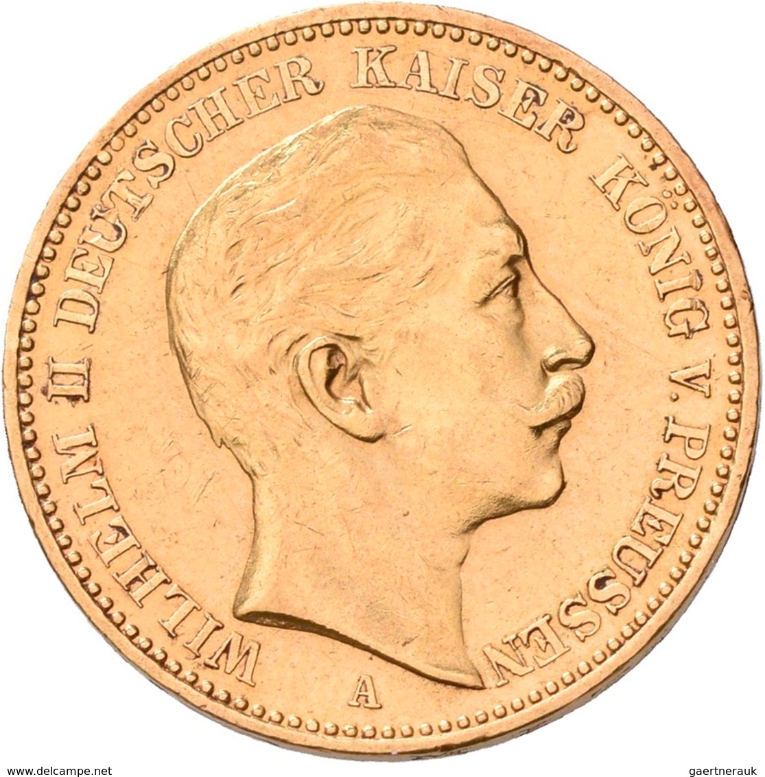 Preußen: Lot 3 Goldmünzen, Wilhelm II. 1888-1918: 20 Mark 1901 A / 1906 A / 1908 A, Jaeger 252. Jede - Monedas En Oro