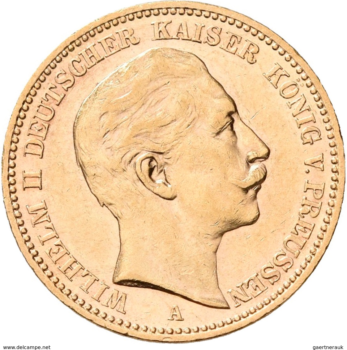 Preußen: Wilhelm II. 1888-1918: 20 Mark 1903 A, Jaeger 252. 7,95 G, 900/1000 Gold. Kratzer, Sehr Sch - Goldmünzen