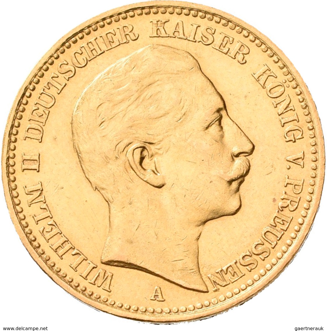 Preußen: Wilhelm II. 1888-1918: 20 Mark 1906 A, Jaeger 252. 7,94g, 900/1000 Gold, Kratzer, Sehr Schö - Monete D'oro