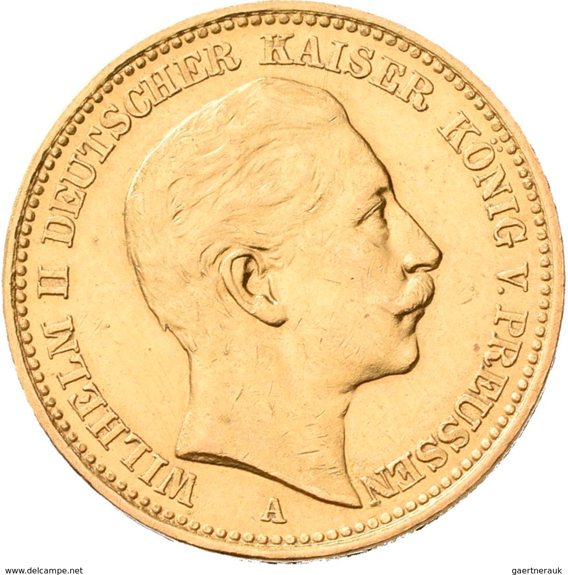 Preußen: Wilhelm II. 1888-1918: 20 Mark 1906 A, Jaeger 252. 7,94g, 900/1000 Gold, Kratzer, Sehr Schö - Monedas En Oro