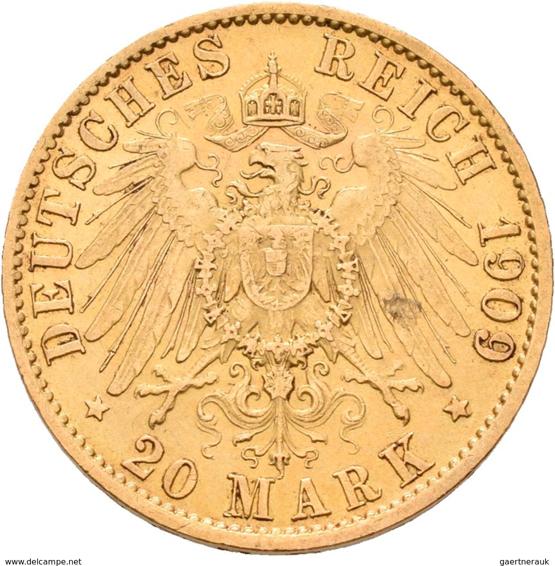 Preußen: Lot 2 Goldmünzen, Wilhelm II. 1888-1918: 20 Mark 1909 A / 1910 A, Jaeger 252. Jede Münze Wi - Goldmünzen