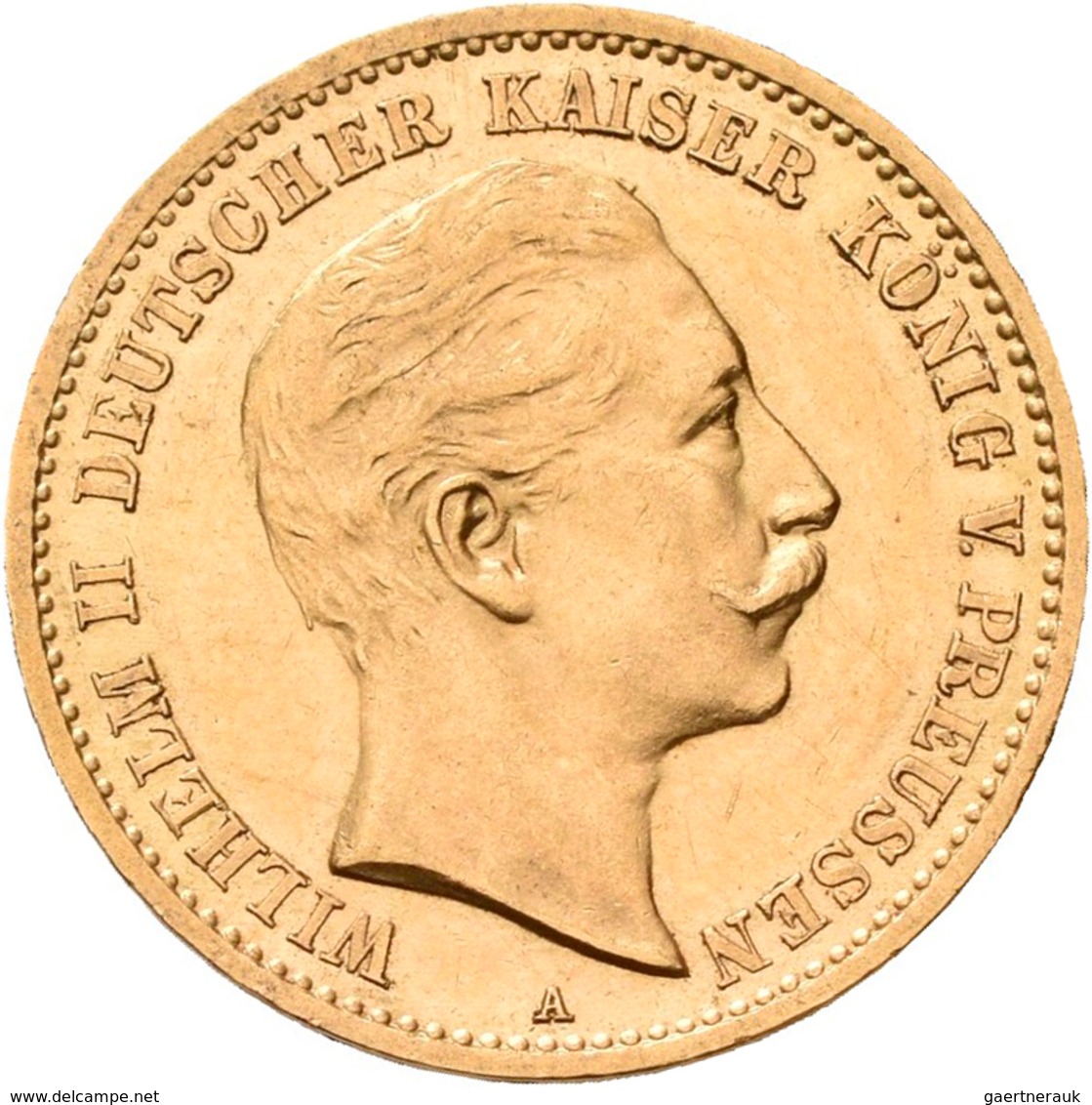 Preußen: Lot 2 Goldmünzen, Wilhelm II. 1888-1918: 2 X 10 Mark 1910 A, Jaeger 251. Jede Münze Wiegt 3 - Goldmünzen