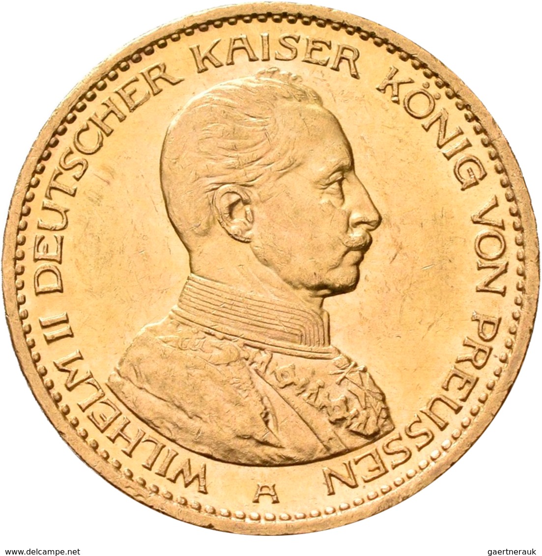 Preußen: Wilhelm II. 1888-1918: 20 Mark 1913 A, Uniform, Jaeger 253, 7,97 G, 900/1000 Gold, Kleine K - Monedas En Oro