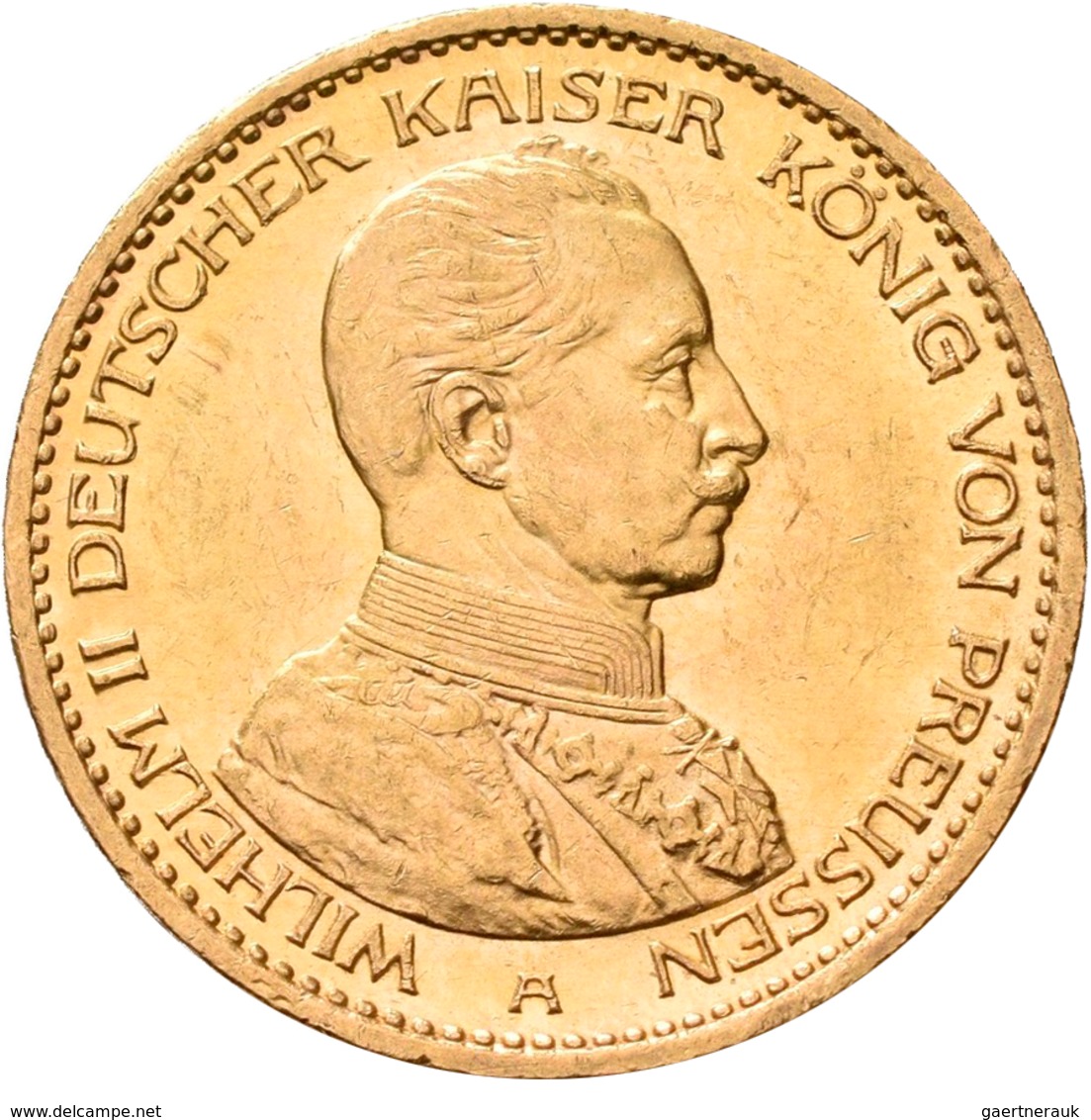 Preußen: Wilhelm II. 1888-1918: 20 Mark 1913 A, Uniform, Jaeger 253, 7,97 G, 900/1000 Gold, Kleine K - Goldmünzen