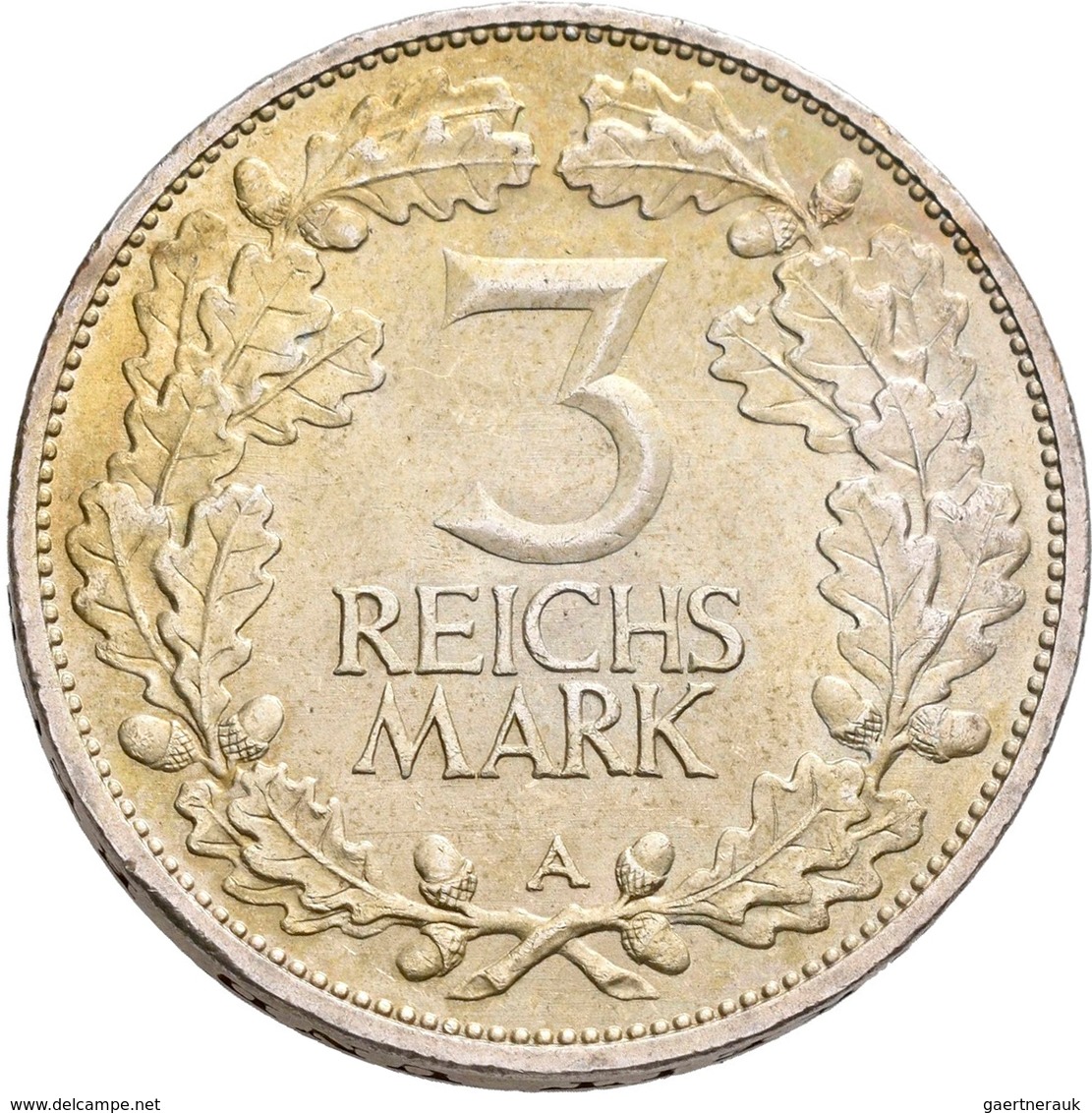 Weimarer Republik: Lot 2 Stück; 5 Reichsmark 1925 G Und 3 Reichsmark 1925 A, Rheinlande, Jaeger 321 - Sonstige & Ohne Zuordnung