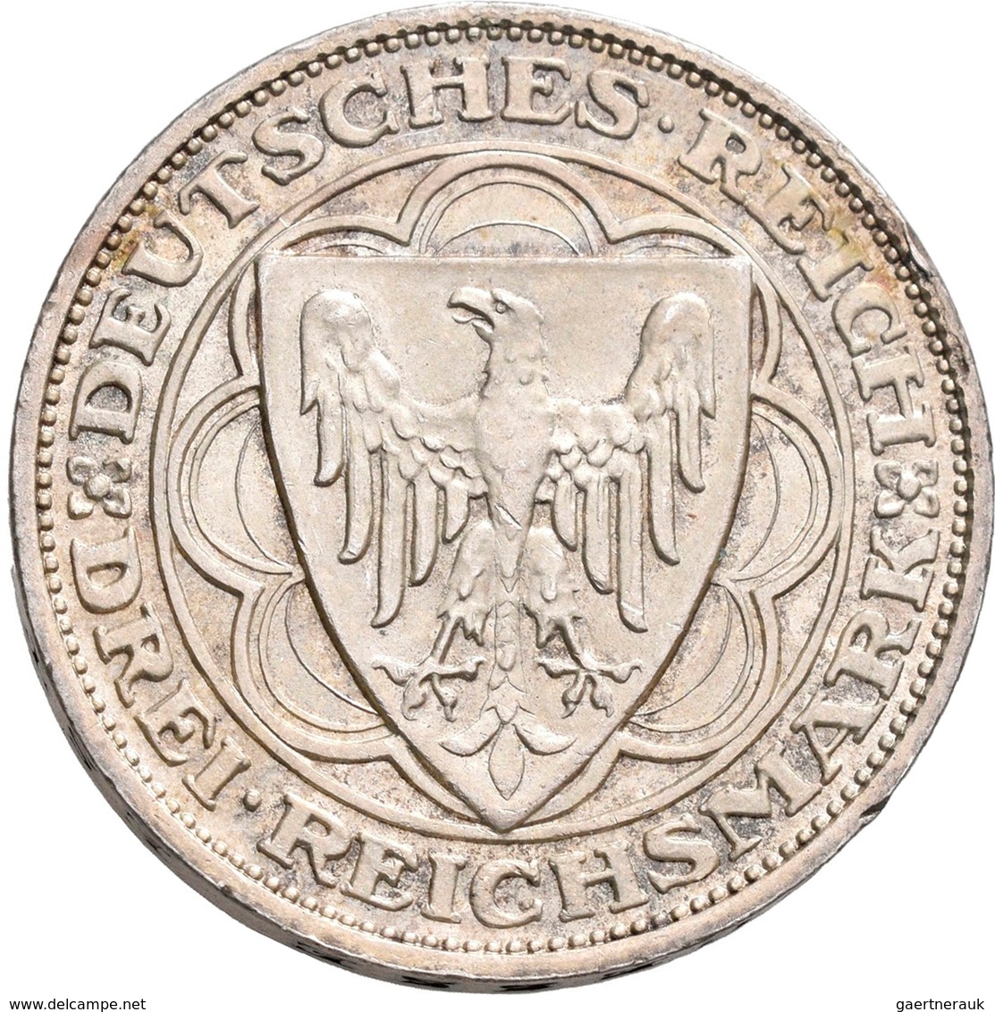 Weimarer Republik: 3 Reichsmark 1927 A, Bremerhaven, Jaeger 325, Kratzer, Randschlag, Sehr Schön. - Sonstige & Ohne Zuordnung