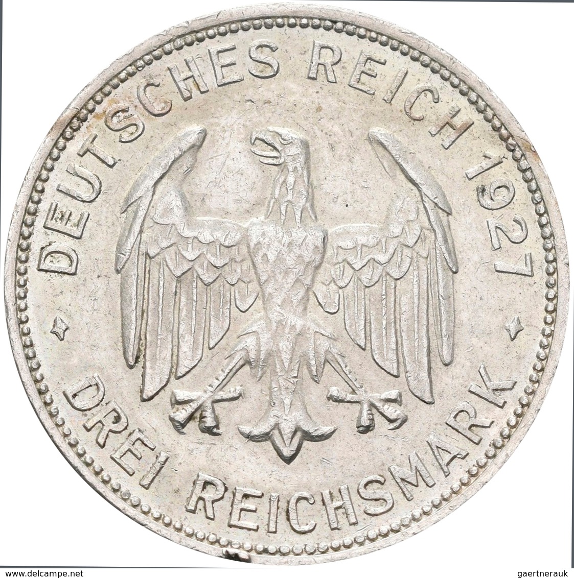 Weimarer Republik: 3 Reichsmark 1927 F, Universität Tübingen / Eberhard Im Bart, Jaeger 328, Kratzer - Otros & Sin Clasificación
