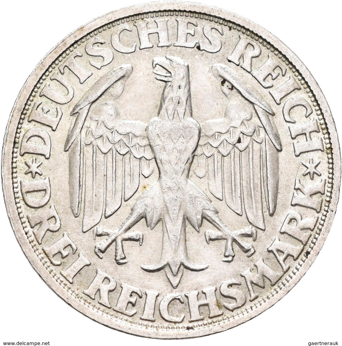 Weimarer Republik: 3 Reichsmark 1928 D, Dinkelsbühl, Jaeger 334, Sehr Schön. - Otros & Sin Clasificación