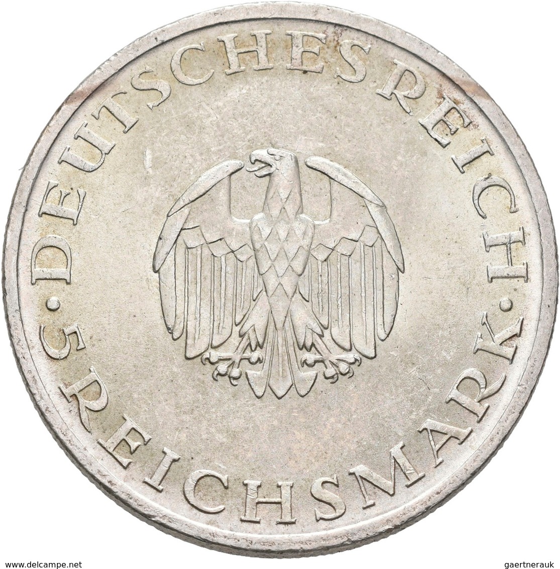 Weimarer Republik: Lot 2 Münzen: 3 Reichsmark 1929 A, Lessing, Jaeger 335, Kratzer, Sehr Schön + 5 R - Otros & Sin Clasificación