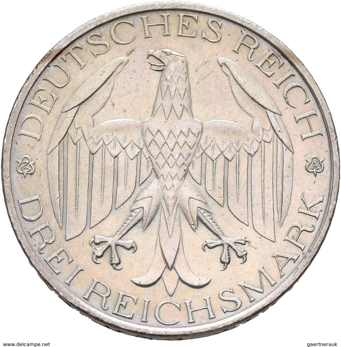 Weimarer Republik: 3 Reichsmark 1929 A, Waldeck, Jaeger 337, Sehr Schön - Vorzüglich. - Other & Unclassified