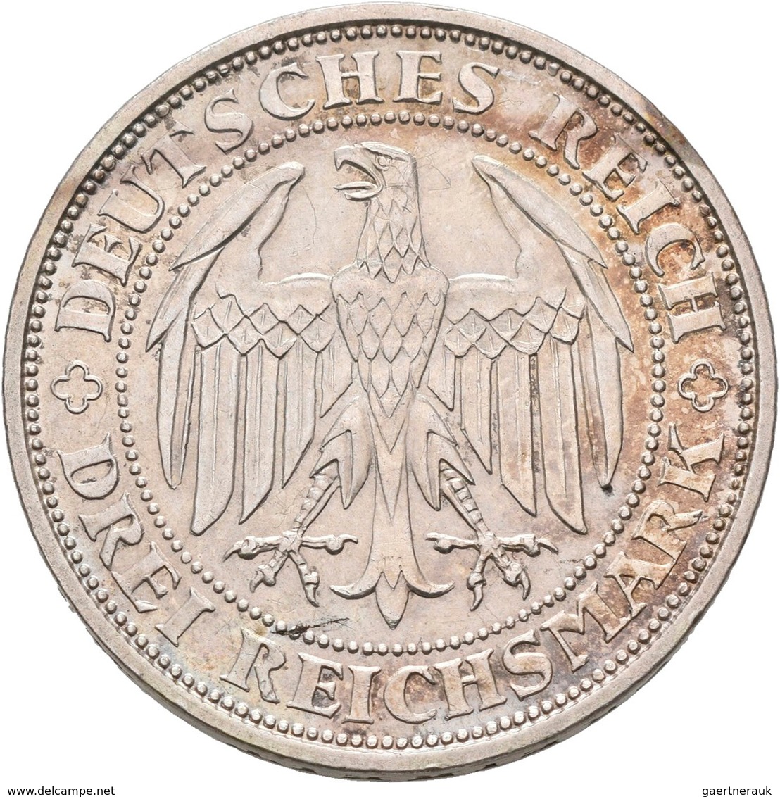 Weimarer Republik: Lot 2 Münzen: 3 Reichsmark 1929 E, Meißen, Jaeger 338 + 5 Reichsmark 1929 E, Meiß - Otros & Sin Clasificación