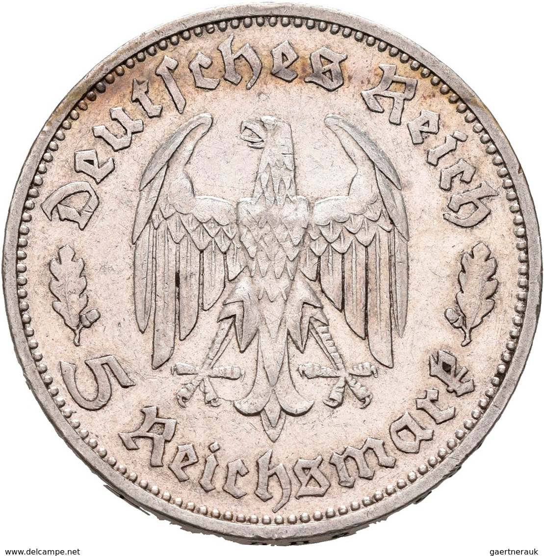 Drittes Reich: Lot 2 Münzen: 2 Reichsmark 1934 F, Schiller, Jaeger 358 + 5 Reichsmark 1934 F, Schill - Sonstige & Ohne Zuordnung