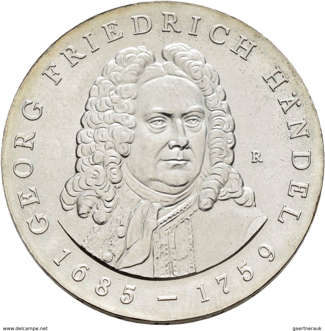 DDR: 20 Mark 1984, Georg Friedrich Händel, Jaeger 1595, Vorzüglich-Stempelglanz. - Otros & Sin Clasificación
