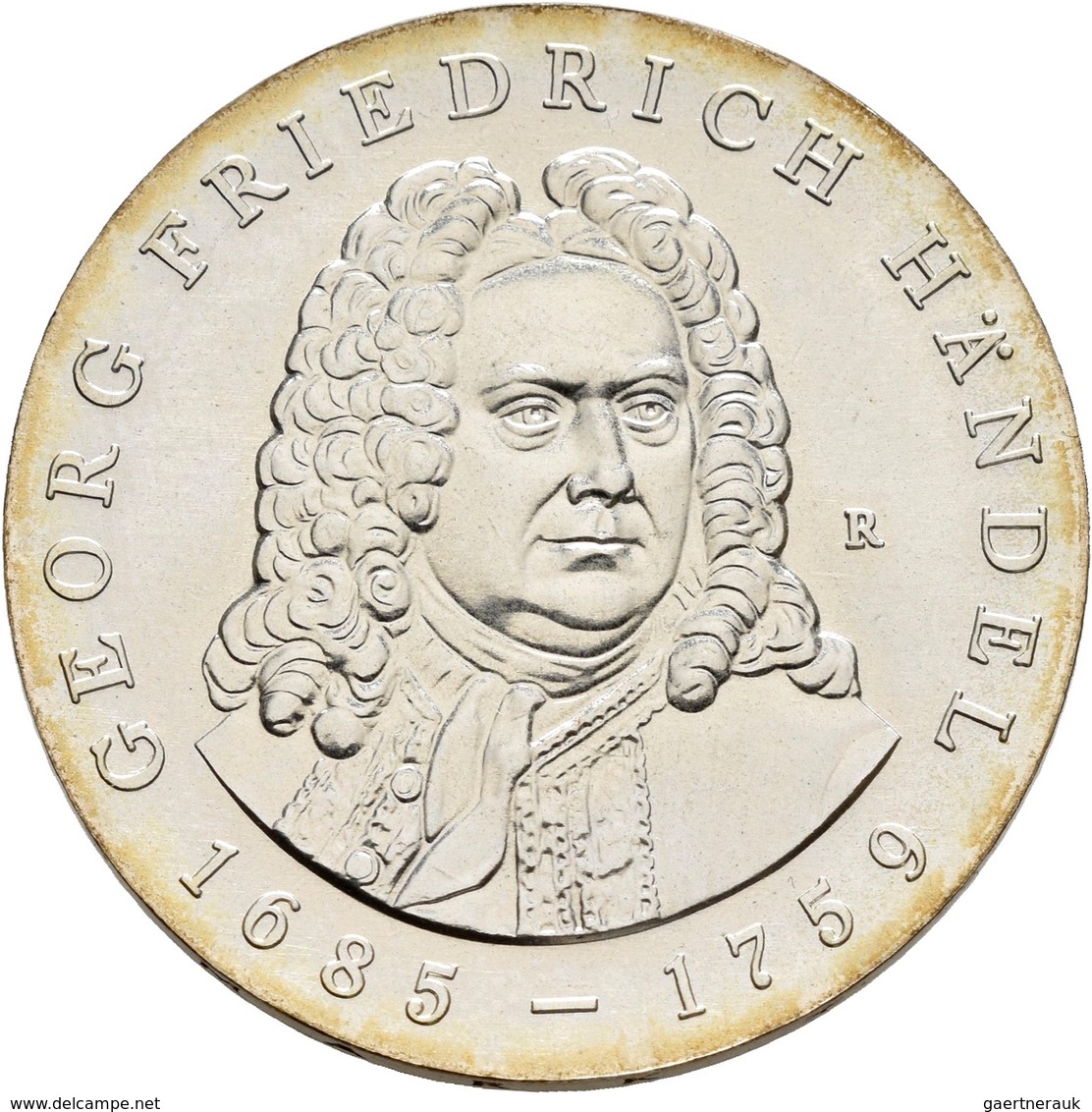 DDR: 20 Mark 1984, Georg Friedrich Händel, Jaeger 1595, Vorzüglich-Stempelglanz. - Andere & Zonder Classificatie