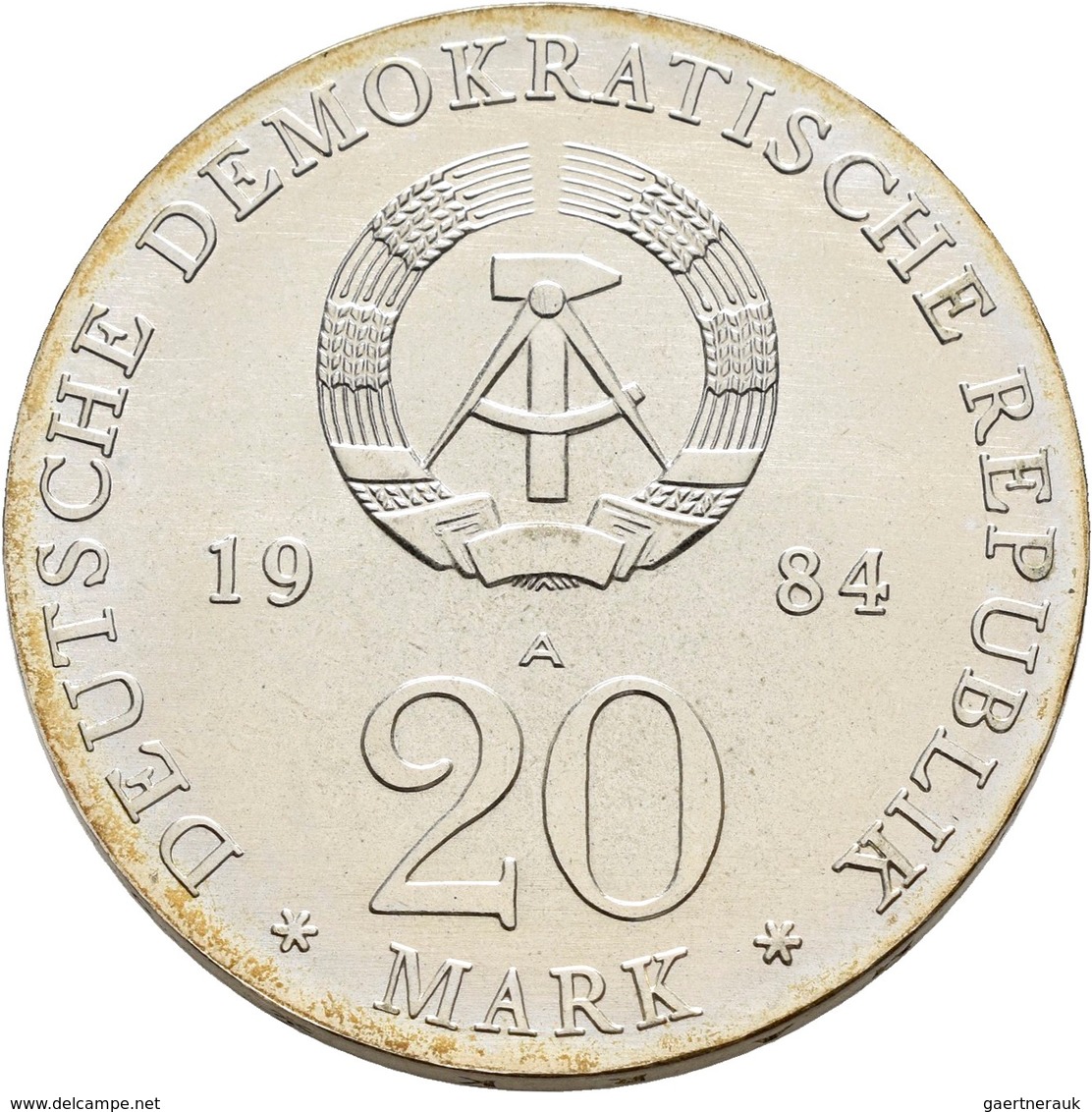 DDR: 20 Mark 1984, Georg Friedrich Händel, Jaeger 1595, Vorzüglich-Stempelglanz. - Otros & Sin Clasificación