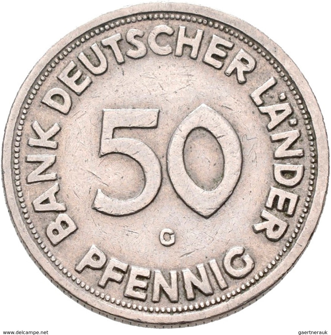 Bundesrepublik Deutschland 1948-2001: 50 Pfennig 1950 G, Bank Deutscher Länder, Jaeger 379, Sehr Sch - Altri & Non Classificati