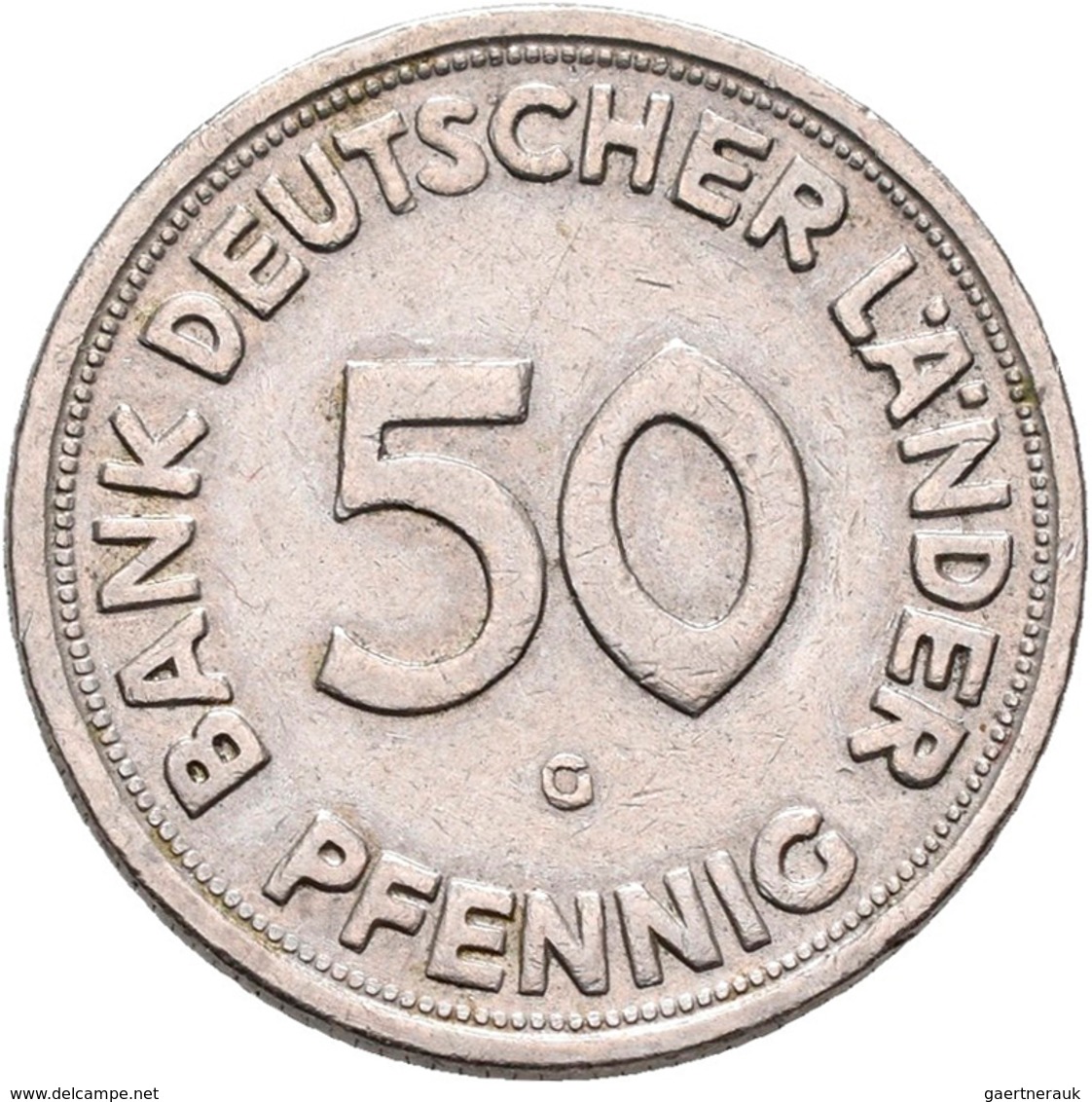 Bundesrepublik Deutschland 1948-2001: 50 Pfennig 1950 G, Bank Deutscher Länder, Jaeger 379, Sehr Sch - Otros & Sin Clasificación