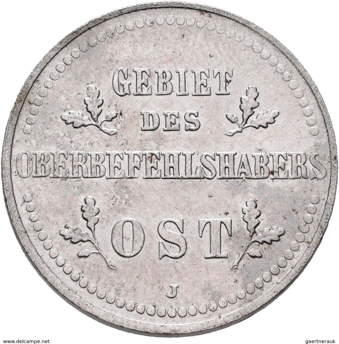 Kolonien Und Nebengebiete: OBERBEFEHLSHABER OST: Lot 2 Münzen: 1 Kopeke 1916 J, Jaeger 601, Dazu Noc - Otros & Sin Clasificación