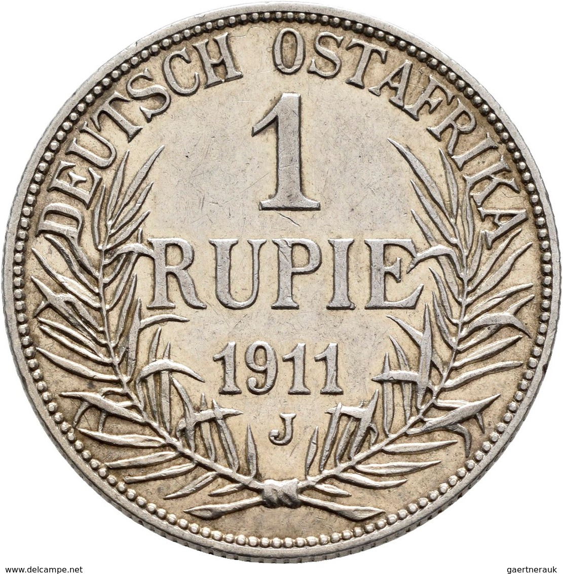 Deutsch-Ostafrika: Wilhelm II. 1888-1918, Deutsch-Ostafrika: 1 Rupie 1911 J, Jaeger 722, Sehr Schön. - Africa Orientale Tedesca