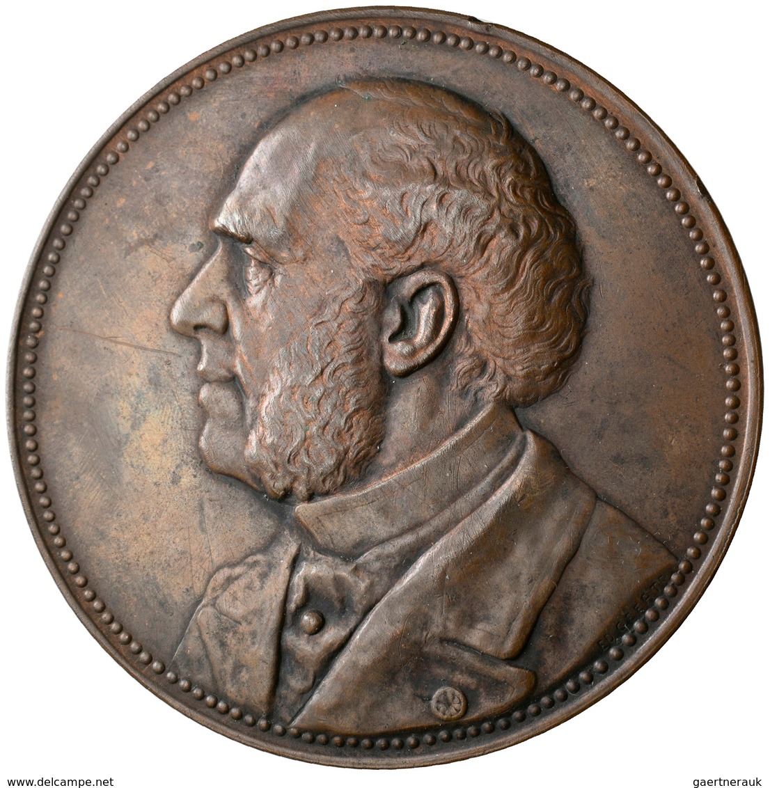 Medaillen Alle Welt: Belgien, Leopold II. 1865-1909: Bronzemedaille 1887 Von Eduard Louis Geerts Auf - Sin Clasificación